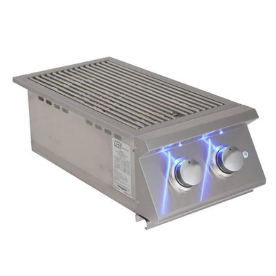 RCS Grill Premier RJCSSBL 12" Stainless Steel Double Side Burner With LED Lights