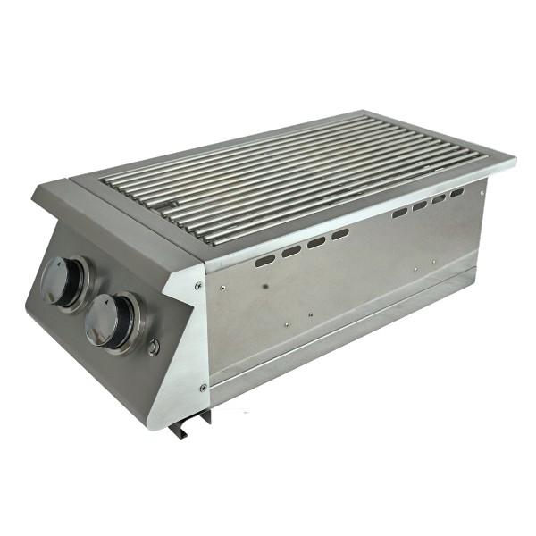 RCS Grill Premier RJCSSBL 12" Stainless Steel Double Side Burner With LED Lights