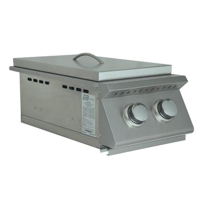 RCS Grill Premier RJCSSB 12" Stainless Steel Double Side Burner w/ Lid