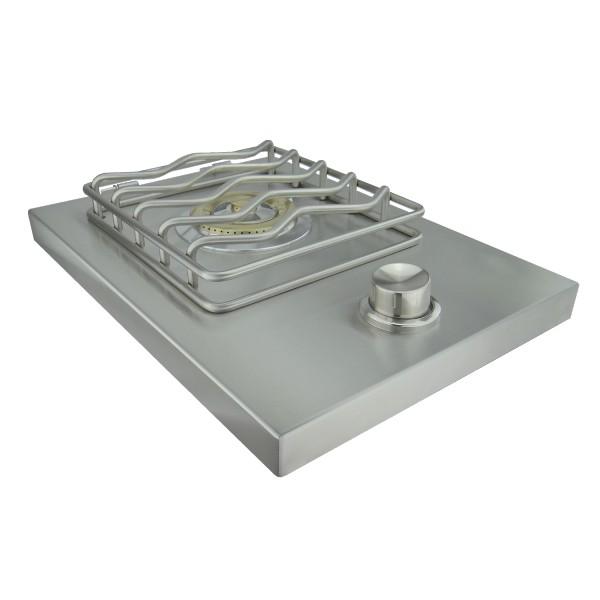 RCS Grill Cutlass  RSB1 14" Stainless Steel Single Side Burner w/ Lid