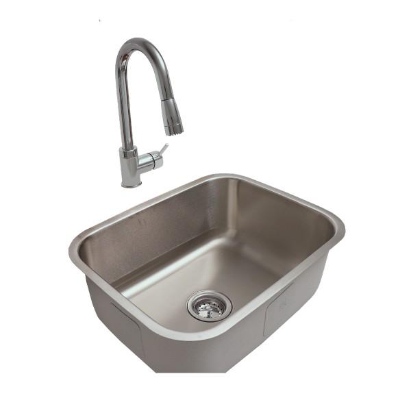 RCS Grill RSNK2 23" Stainless Undermount Sink and Faucet w/ Strainer