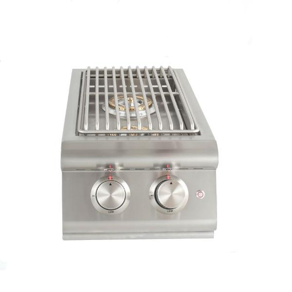 Blaze 9&quot; Stainless Steel Built-In LTE Double Side Gas Burner w/ Lights BLZ-SB2LTE