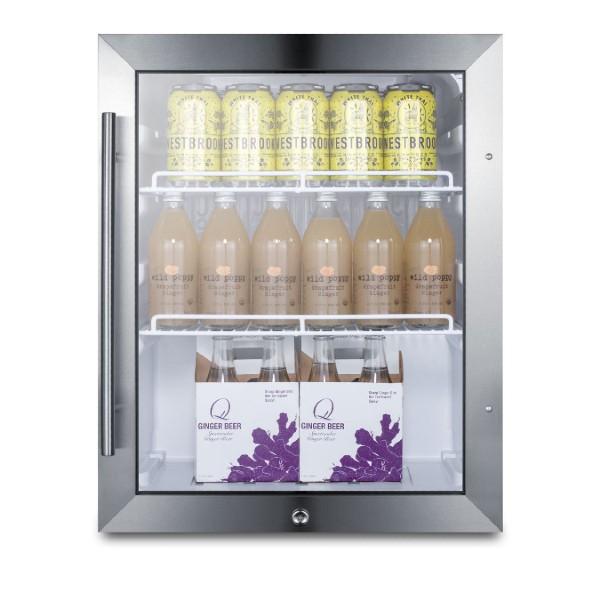 Summit SPR314LOS 18" Glass 2.1 cu.ft. Compact Outdoor Beverage Center