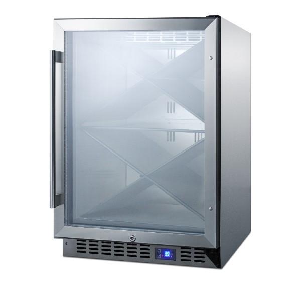 Summit SCR611GLOSX 24" Stainless Steel 5.0 cu.ft Outdoor Commercial Wine Cellar