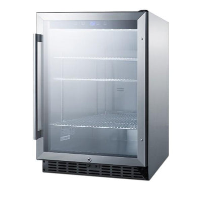 Summit SCR611GLOS 24" Stainless Steel 5.0 cu.ft. Commercial Outdoor Rated Beverage Center