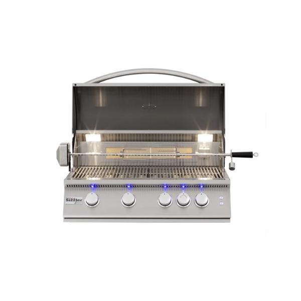 Summerset Sizzler Pro SIZPRO32 32” Stainless Steel 4 Burner Built-in Gas Grill