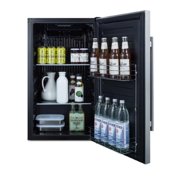 Summit SPR196OS 19" Stainless Steel 3.13 cu.ft. Outdoor Rated Built-In Refrigerator