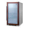 Summit SPR489OSCSSPNR 19" Glass 3.13 cu.ft. Indoor/Outdoor Beverage Cooler