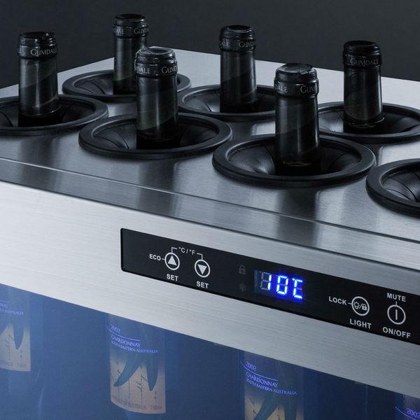 Summit 12.5" Stainless Steel 12 Bottles Wine Chiller w/ Cooling Compressor STC12