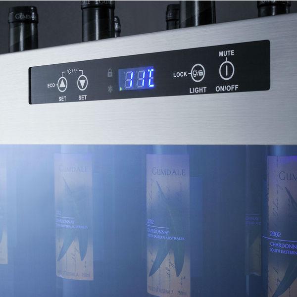 Summit 12.5" Stainless Steel 12 Bottles Wine Chiller w/ Cooling Compressor STC12