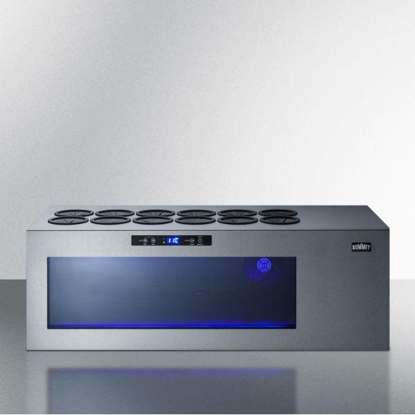 Summit STC12 12.5" Stainless Steel 12 Bottles Wine Chiller w/ Cooling Compressor