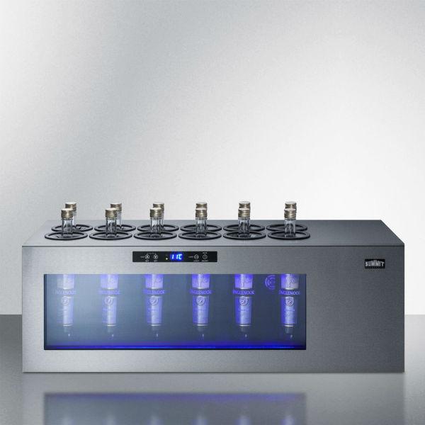 Summit 12.5" Stainless Steel 12 Bottles Wine Chiller w/ Cooling Compressor STC12