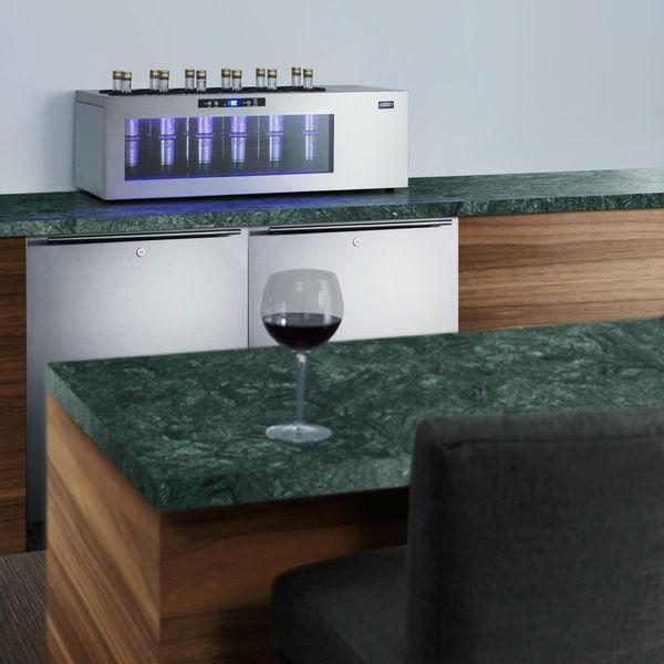 Summit 12.5" Stainless Steel 12 Bottles Wine Chiller w/ Cooling Compressor STC12