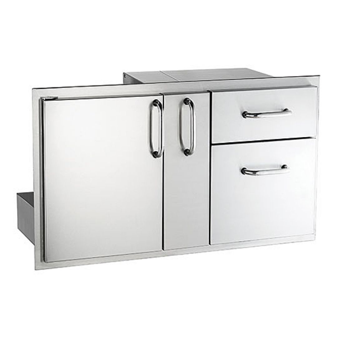 American Outdoor Grill 18-36-SSDD Door and Drawer with Platter Storage