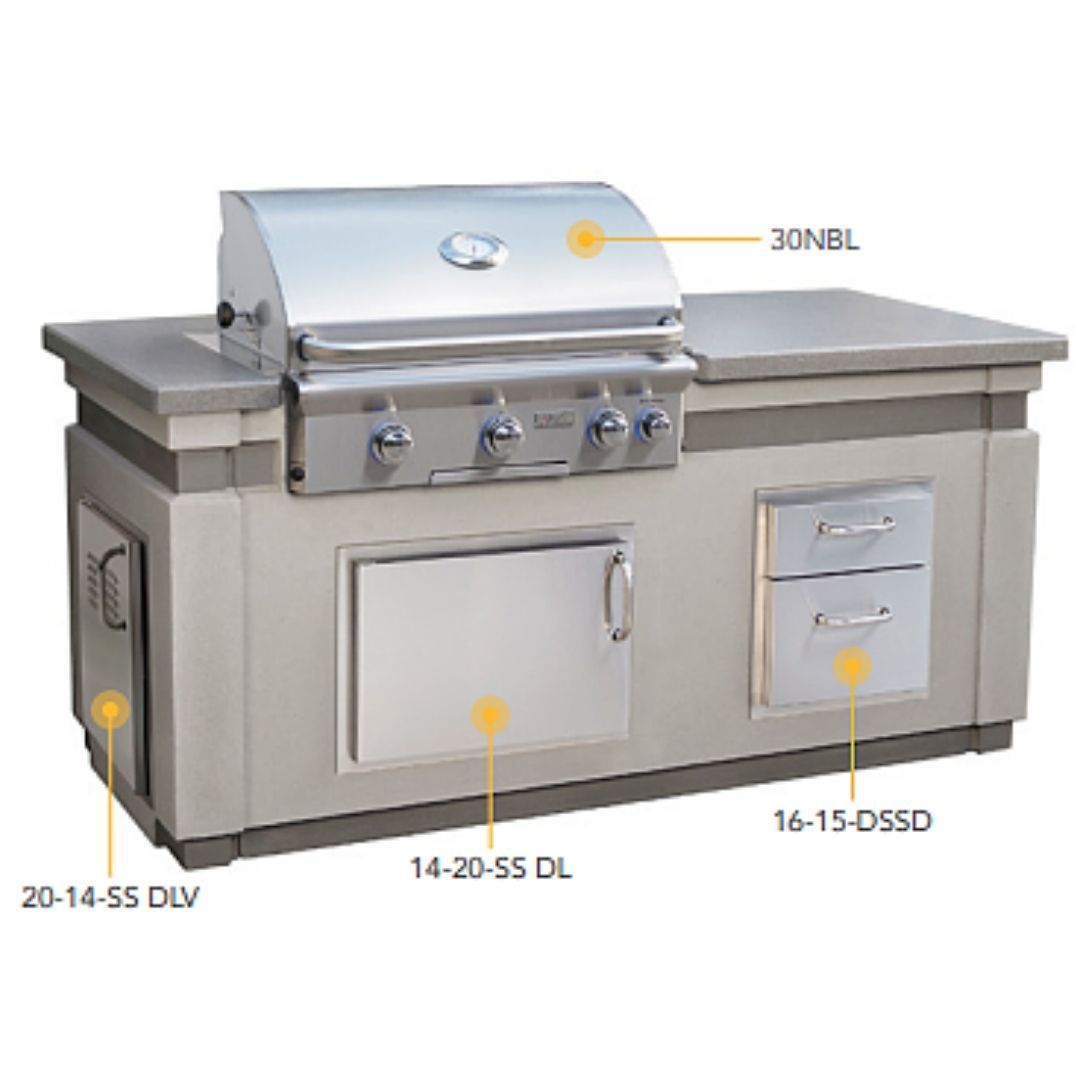 American Outdoor Grill  IP30LB-CGD-75SM 30" L-Series Island Bundle