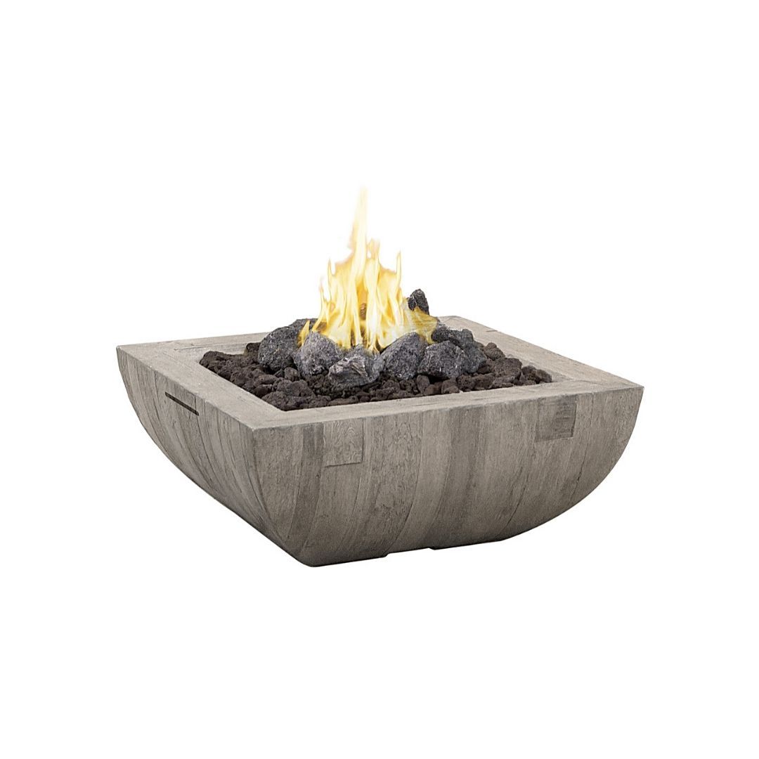 American Fyre Designs 430-SP Bordeaux Reclaimed Wood Square Fire Bowl