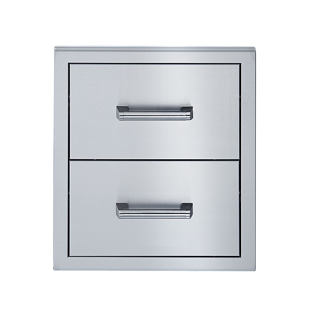 Broilmaster BSAW2022D 20&quot; Built-in Stainless Steel Double Drawer