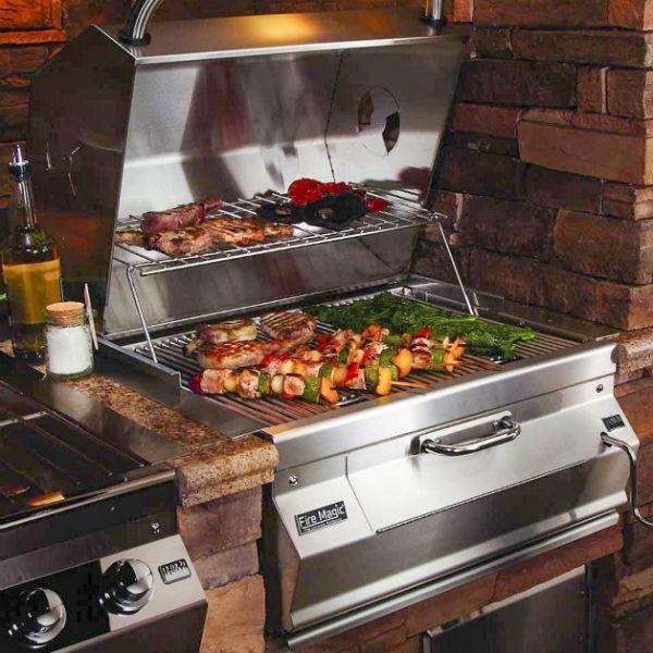 Fire Magic 24" Stainless Steel Built In Charcoal Grill w/ Warming Rack 12-SC01C-A