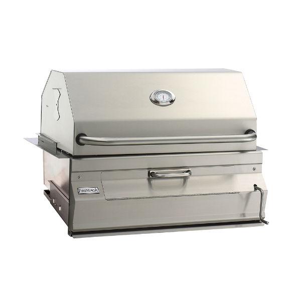 Fire Magic 24&quot; Stainless Steel Built In Charcoal Grill w/ Warming Rack 12-SC01C-A