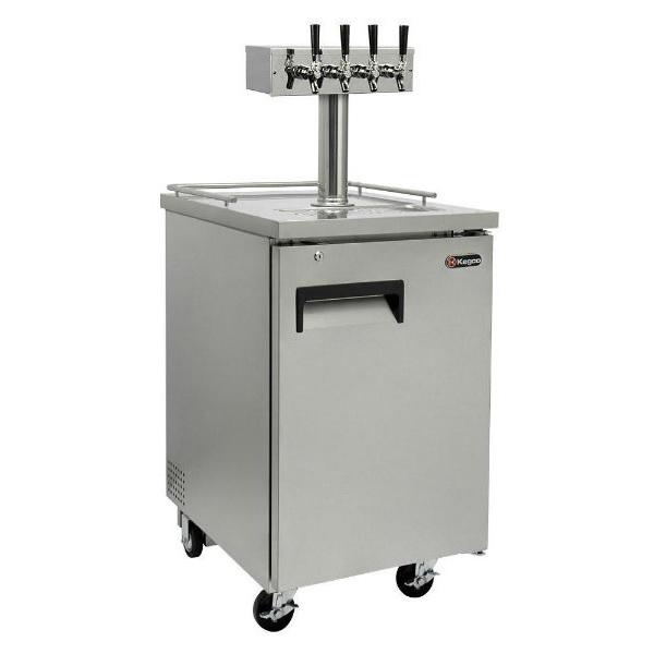 Kegco XCK-1S-4 24&quot; Stainless Steel Four Tap  Commercial Grade Kegerator w/ Rubber Mat