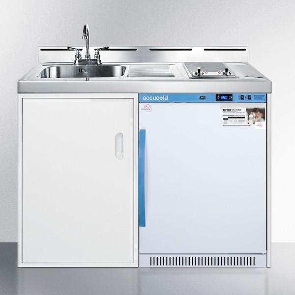 Summit C48ELMCLK 48" White All-In-One Wellness Room Kitchenette