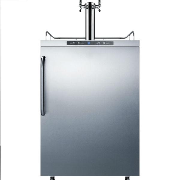 Summit SBC635MOSTWIN 24&quot; Stainless Steel Automatic Freestanding Outdoor Kegerator
