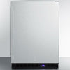 Summit SPFF51OS 24" Stainless Steel Frost Free Outdoor Freezer with Black Cabinet