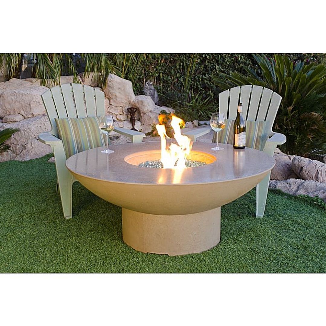 American Fyre Designs 653-CB-11-M2 Lotus Café Blanco Firetable