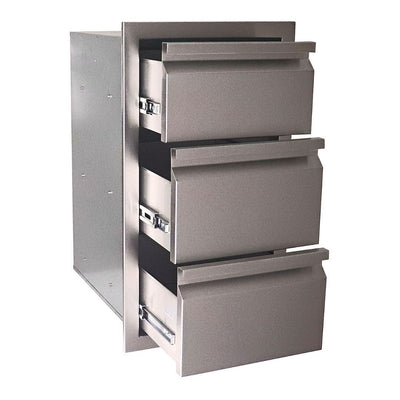 RCS Grill VTD3 Valiant Series Stainless Steel Triple Drawer Storage