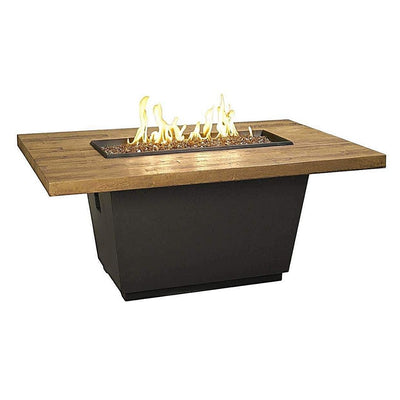 American Fyre Designs 635-F4 Reclaimed Wood Cosmo Rectangle Firetable